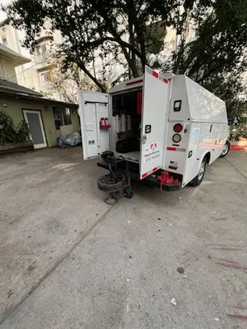 Magnet Plumbing service vehicle on-site for Water Heater Repair in The Landing at Tradition